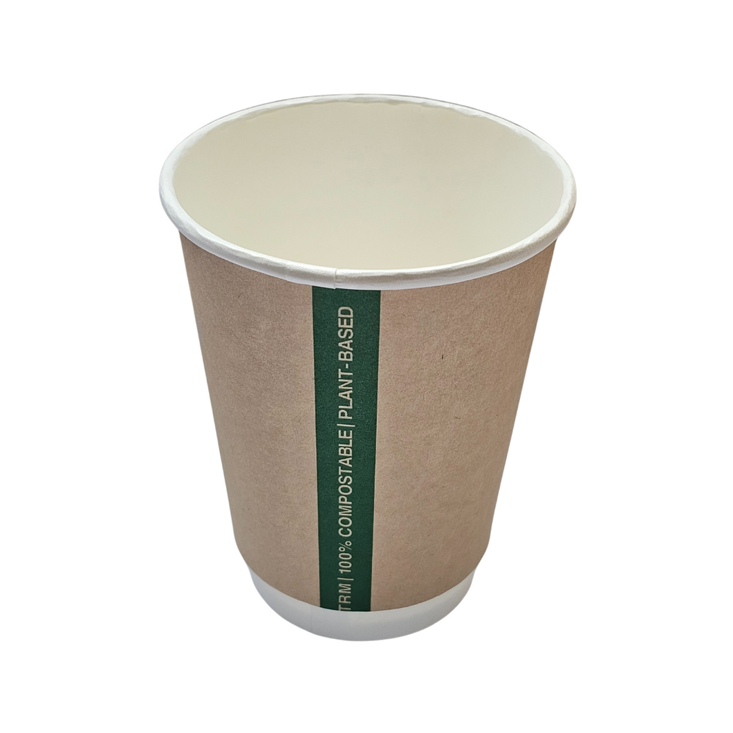 PLA-Coated Double-Wall Hot Cups 12oz (500pcs)