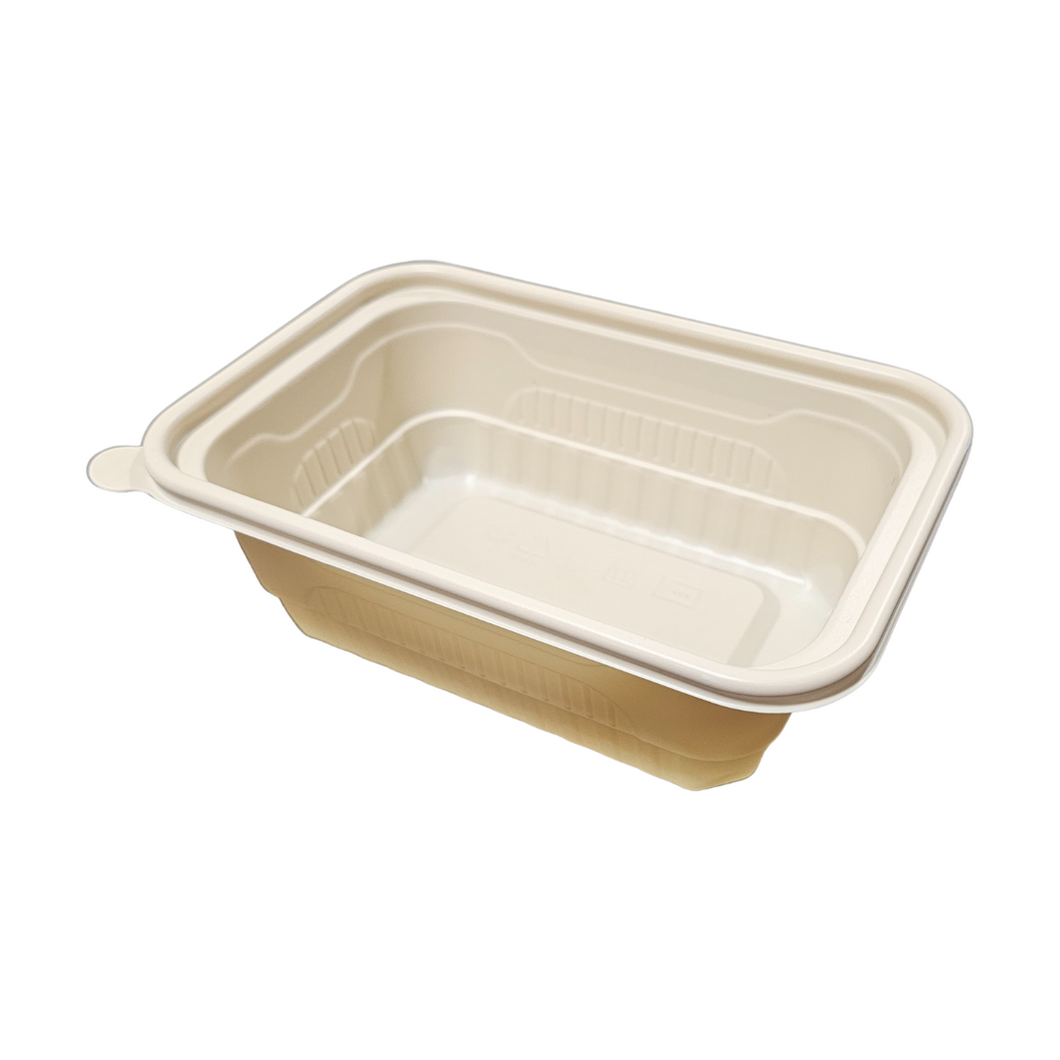 Cornstarch Lunchbox With Clear PET Lid - 1000ml (200pcs)