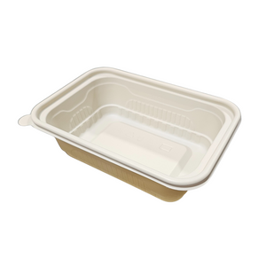 Cornstarch Lunchbox With Clear PET Lid - 750ml (200pcs)